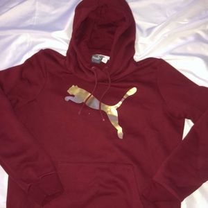 Maroon puma hoodie